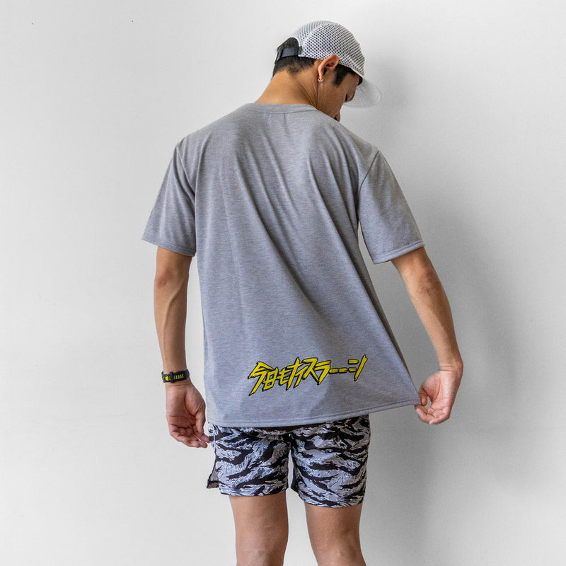 ランラジ Original Tee (Vintage-style Print / Gray)