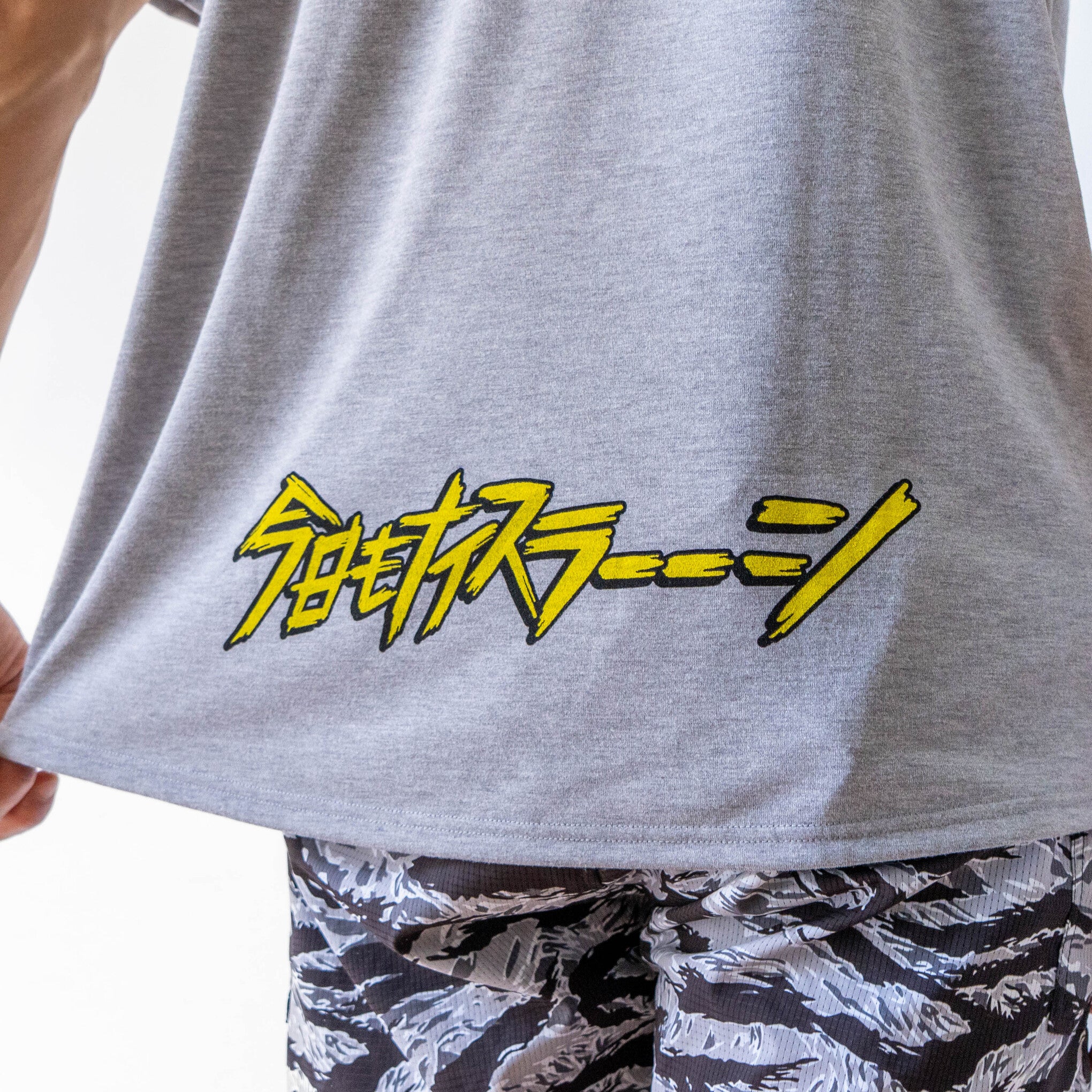 ランラジ Original Tee (Vintage-style Print / Gray)