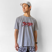 ランラジ Original Tee (Vintage-style Print / Gray)