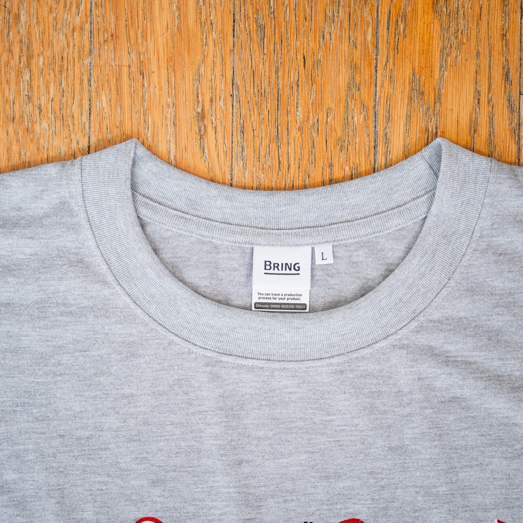 ランラジ Original Tee (Vintage-style Print / Gray)