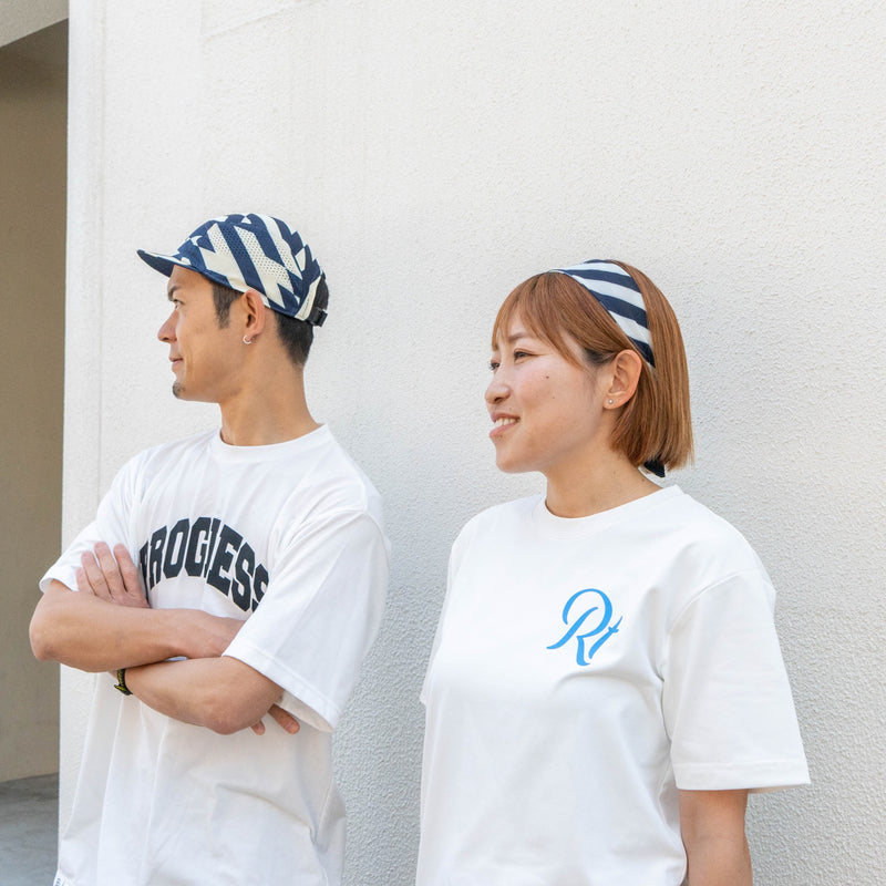 VAGA FEATHER RACING CAP (PASTEL YELLOW / NAVY BLUE)