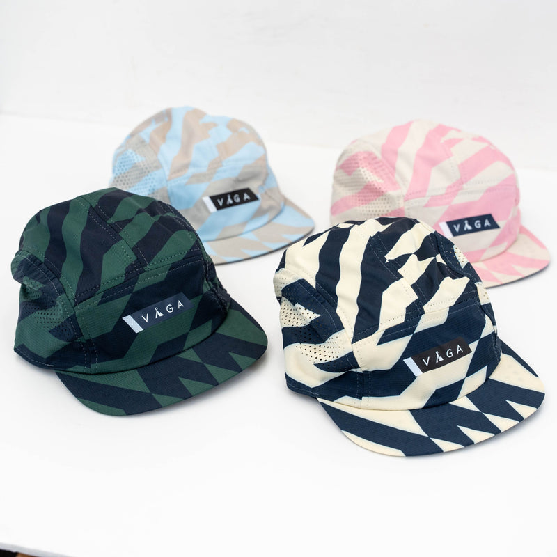 VAGA FEATHER RACING CAP (PASTEL YELLOW / NAVY BLUE)