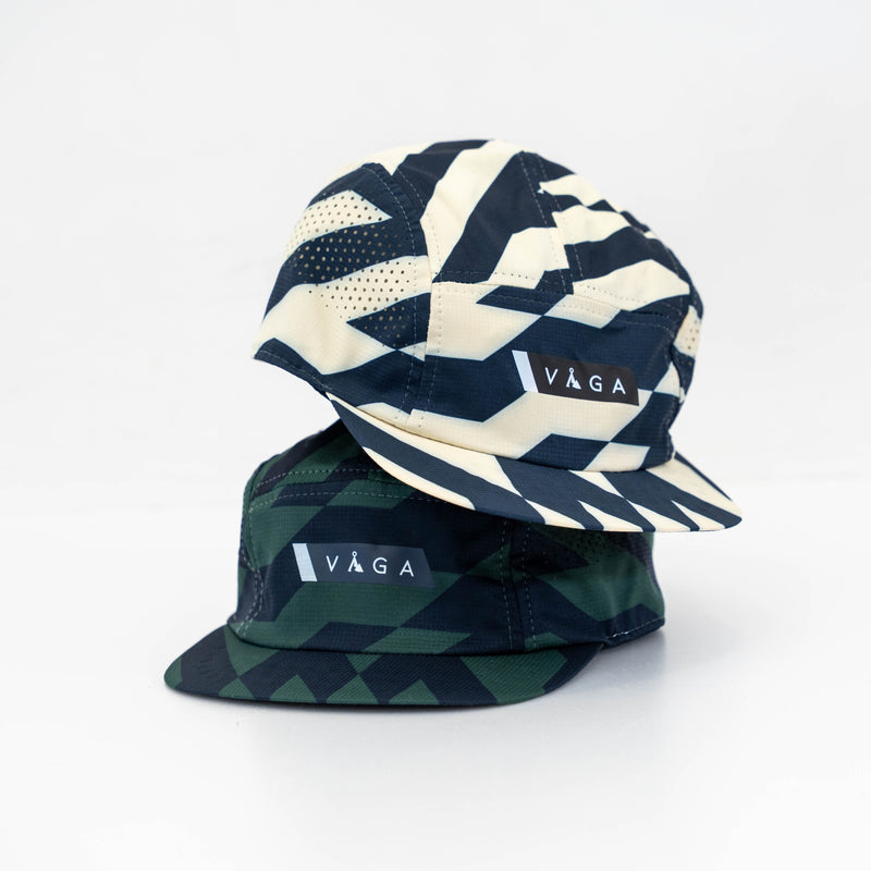 VAGA FEATHER RACING CAP (PASTEL YELLOW / NAVY BLUE)