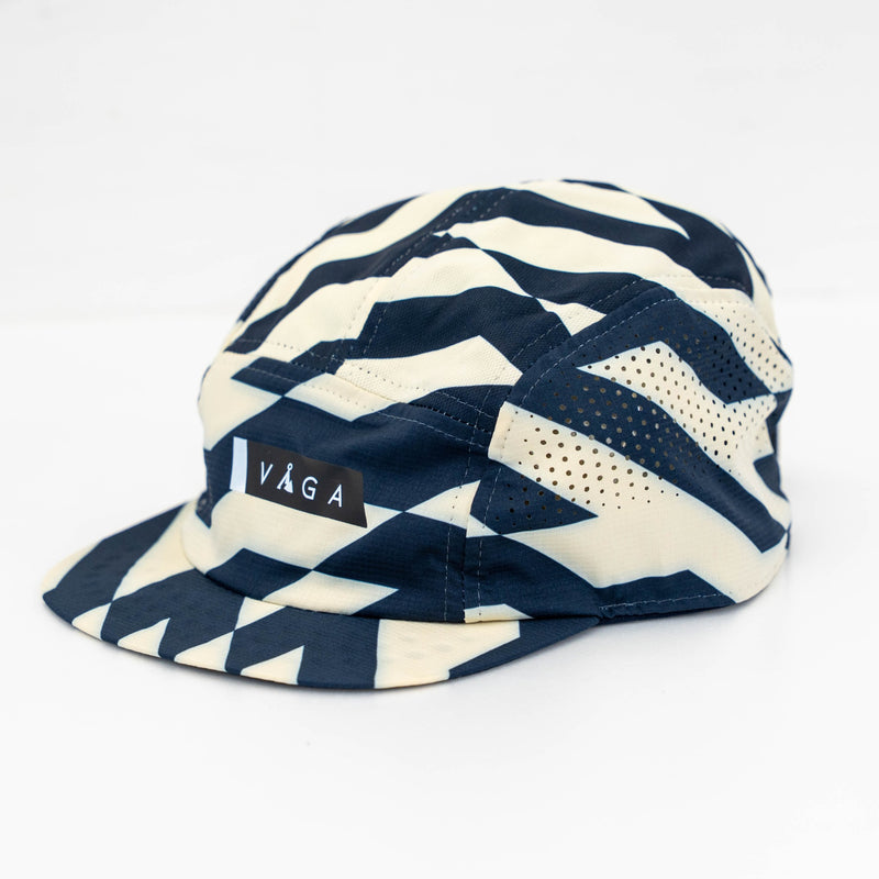 VAGA FEATHER RACING CAP (PASTEL YELLOW / NAVY BLUE)