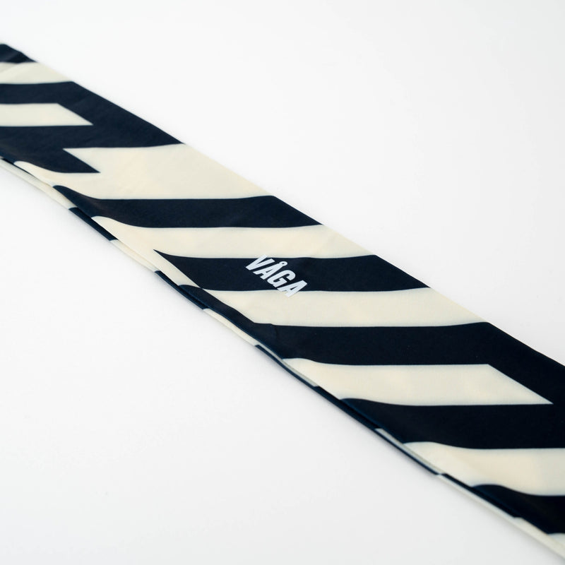 VAGA SUMMER PRINTED HEADBAND (PASTEL YELLOW / NAVY BLUE)