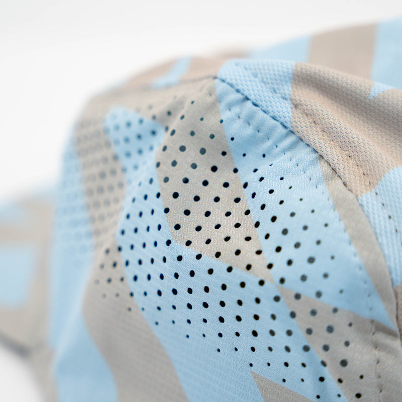 VAGA FEATHER RACING CAP (PASTEL BLUE / LIGHT TAUPE / NAVY BLUE)