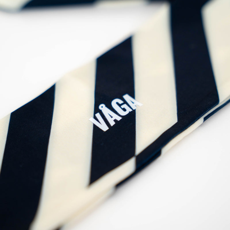 VAGA SUMMER PRINTED HEADBAND (PASTEL YELLOW / NAVY BLUE)