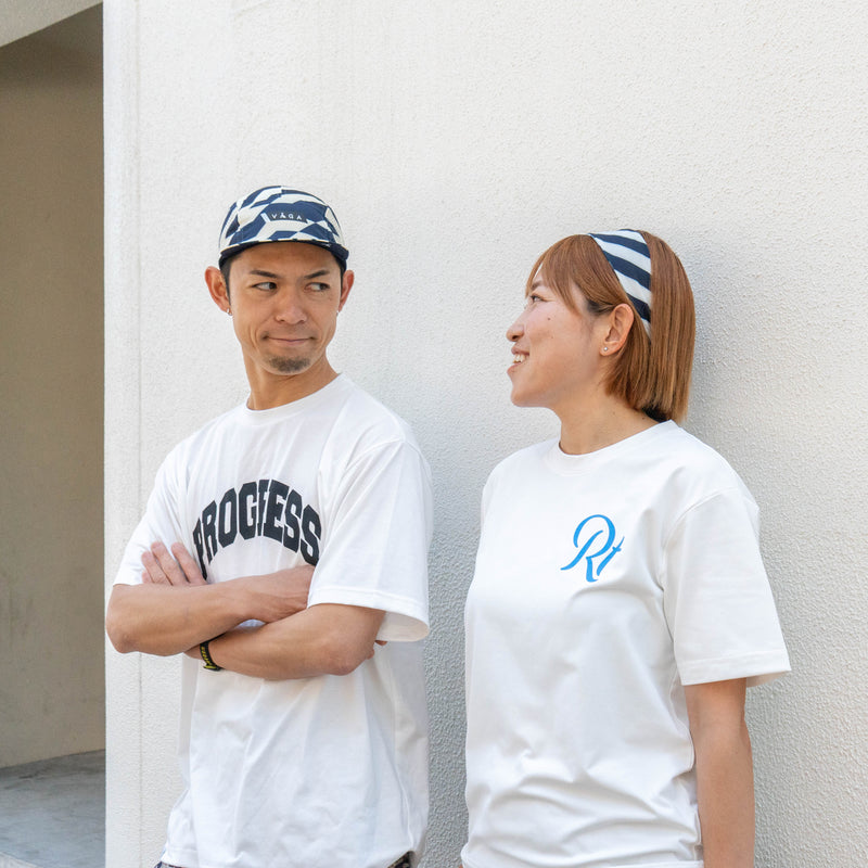 VAGA SUMMER PRINTED HEADBAND (PASTEL YELLOW / NAVY BLUE)