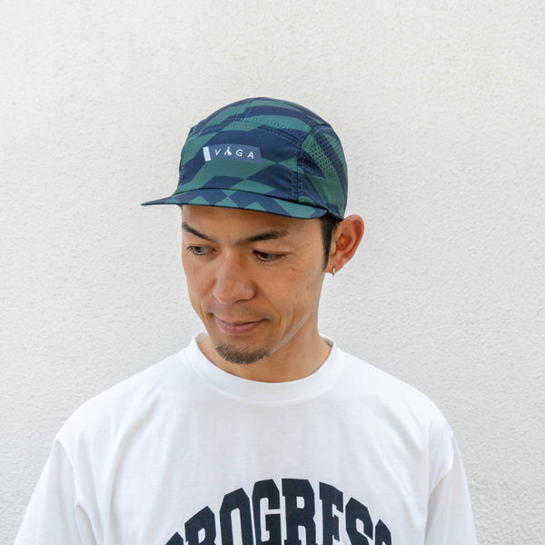 VAGA FEATHER RACING CAP (NAVY BLUE / RACING GREEN / NAVY BLUE)