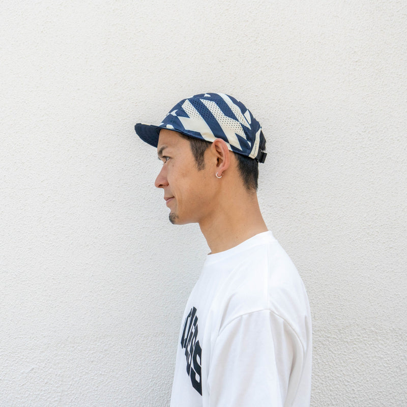 VAGA FEATHER RACING CAP (PASTEL YELLOW / NAVY BLUE)