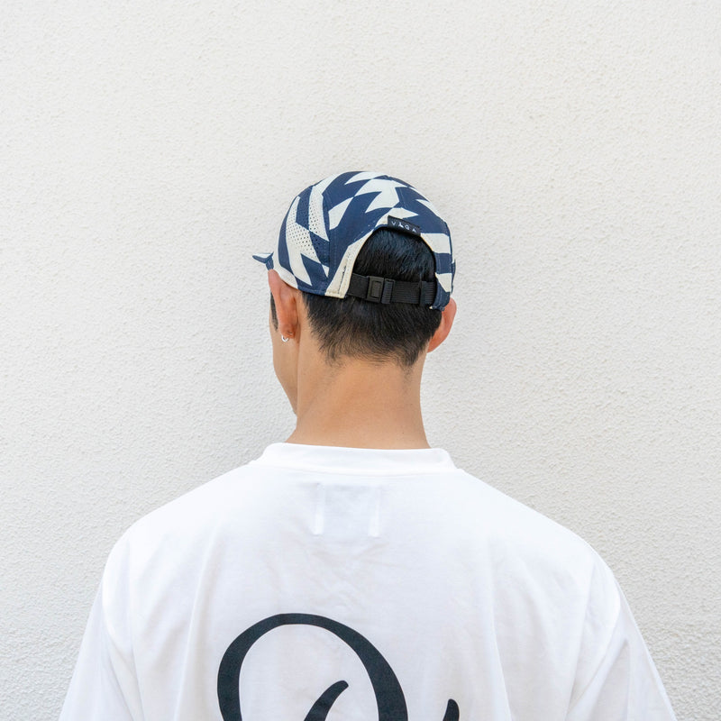 VAGA FEATHER RACING CAP (PASTEL YELLOW / NAVY BLUE)