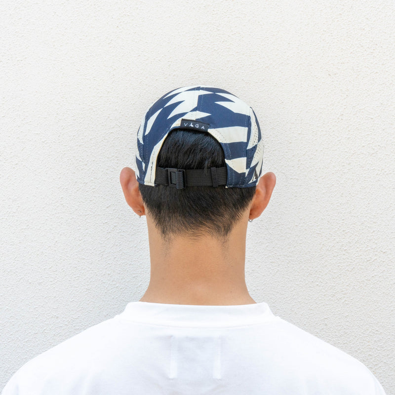 VAGA FEATHER RACING CAP (PASTEL YELLOW / NAVY BLUE)