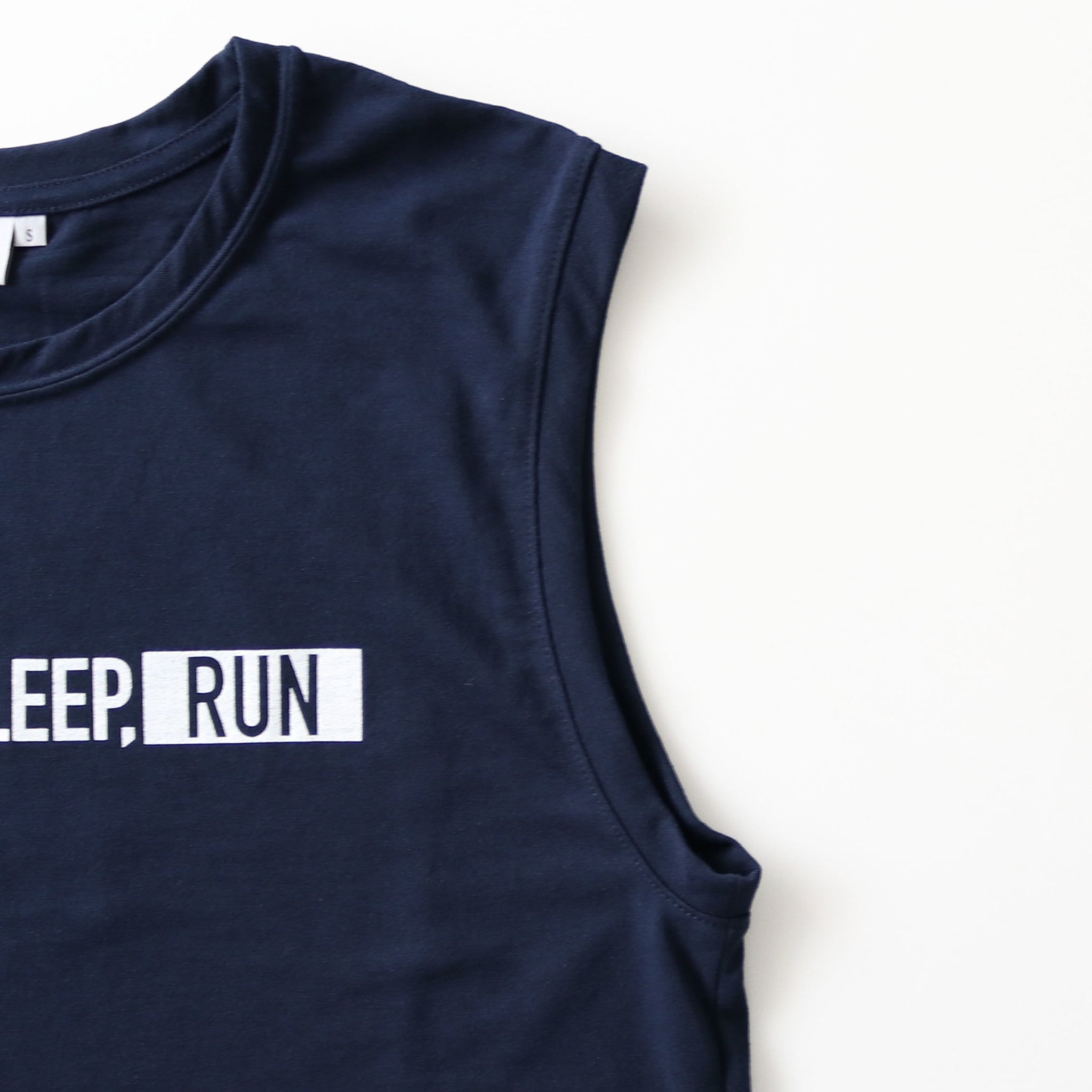 EAT DRINK SLEEP RUN / STREET Sleeve-less (Navy)
