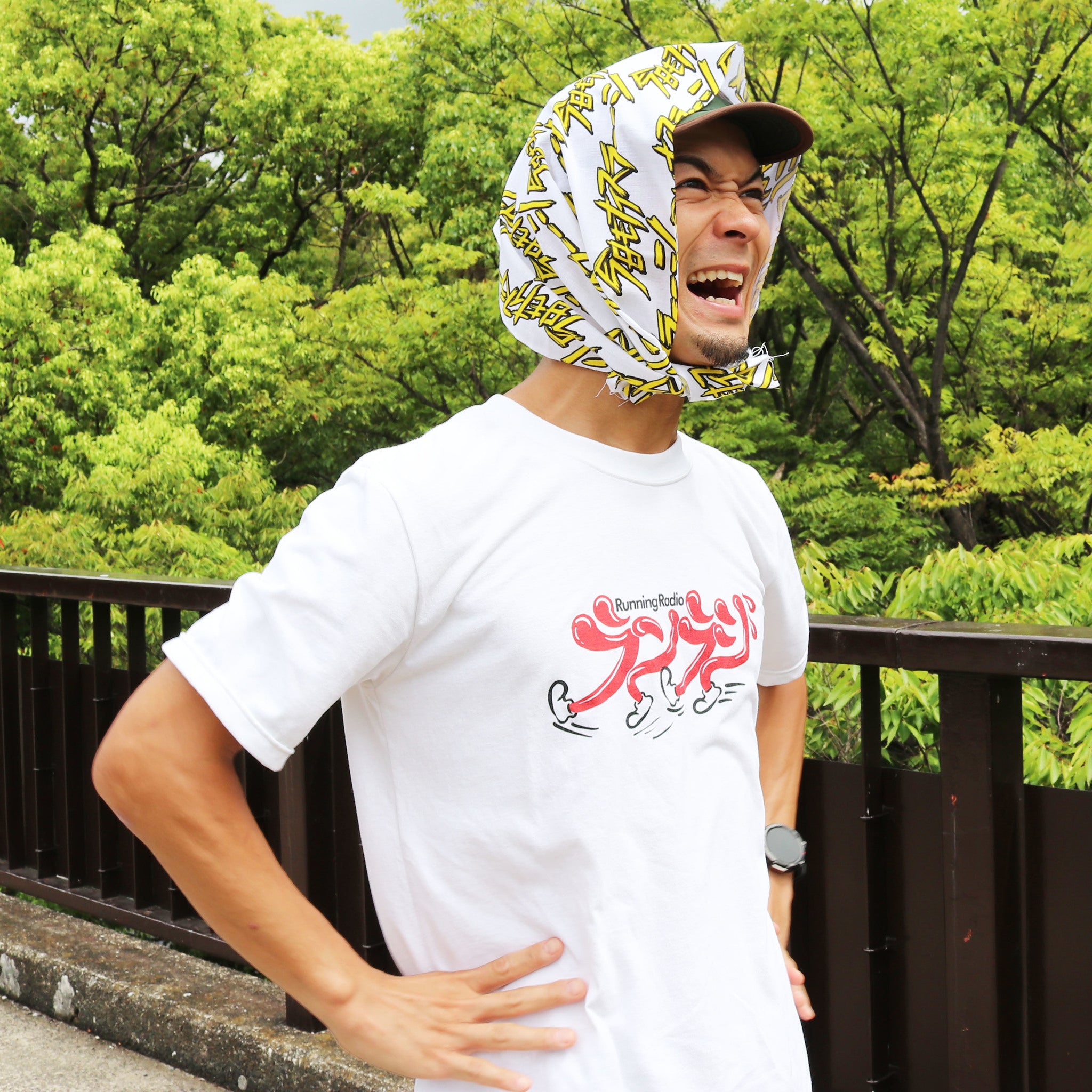 今日もナイスラーーーン手ぬぐい ステッカー付き – Runtrip Store