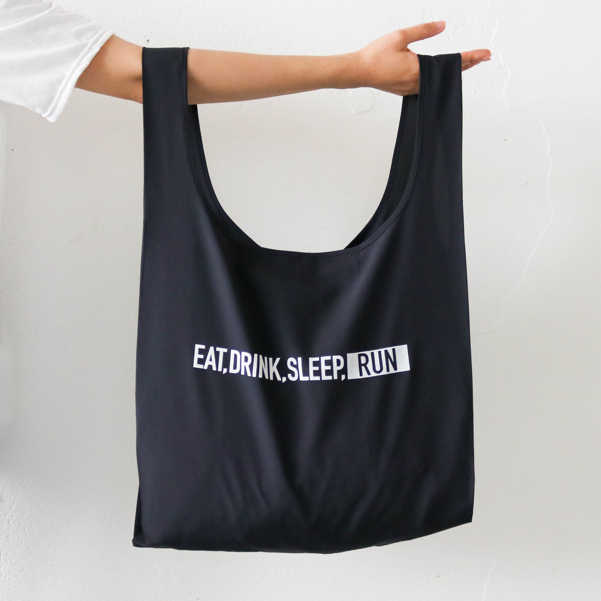 EAT DRINK SLEEP RUN / STREET Shopping Bag (Navy)