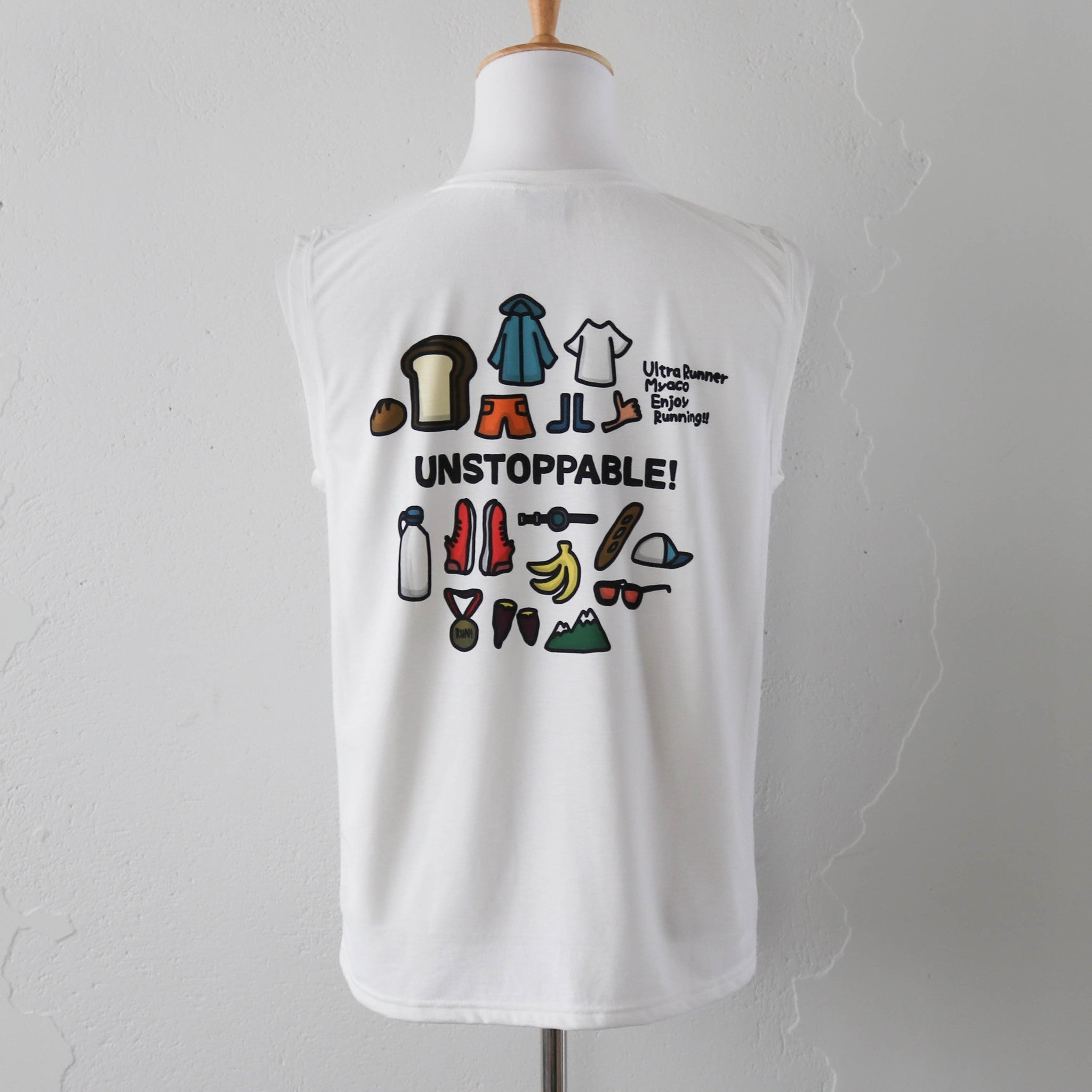 Enjoy Running with Myaco Sleeve-less Tee