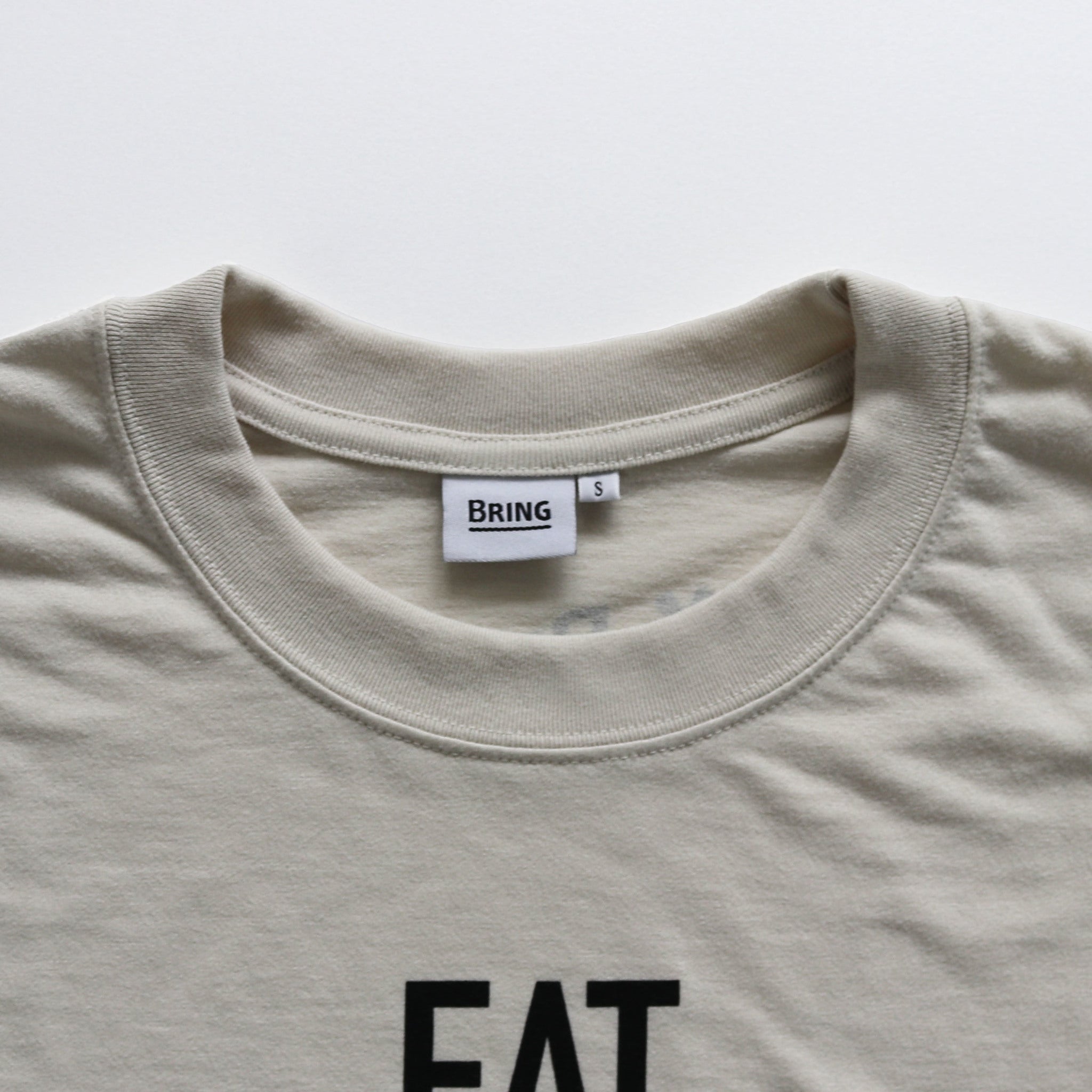 EAT DRINK SLEEP RUN / STREET Long-Sleeve Tee Vertical Mono (Beige)