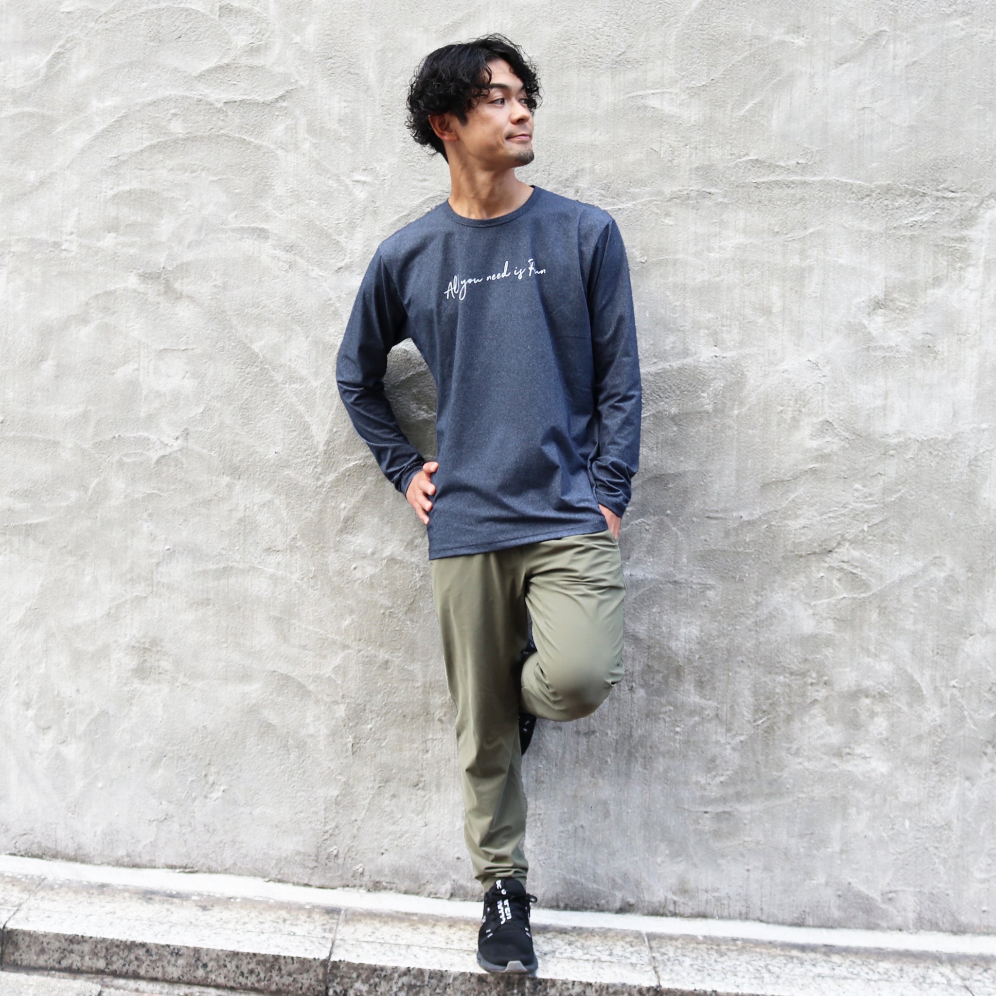 All you need is Run Long-sleeve Tee (Navy)