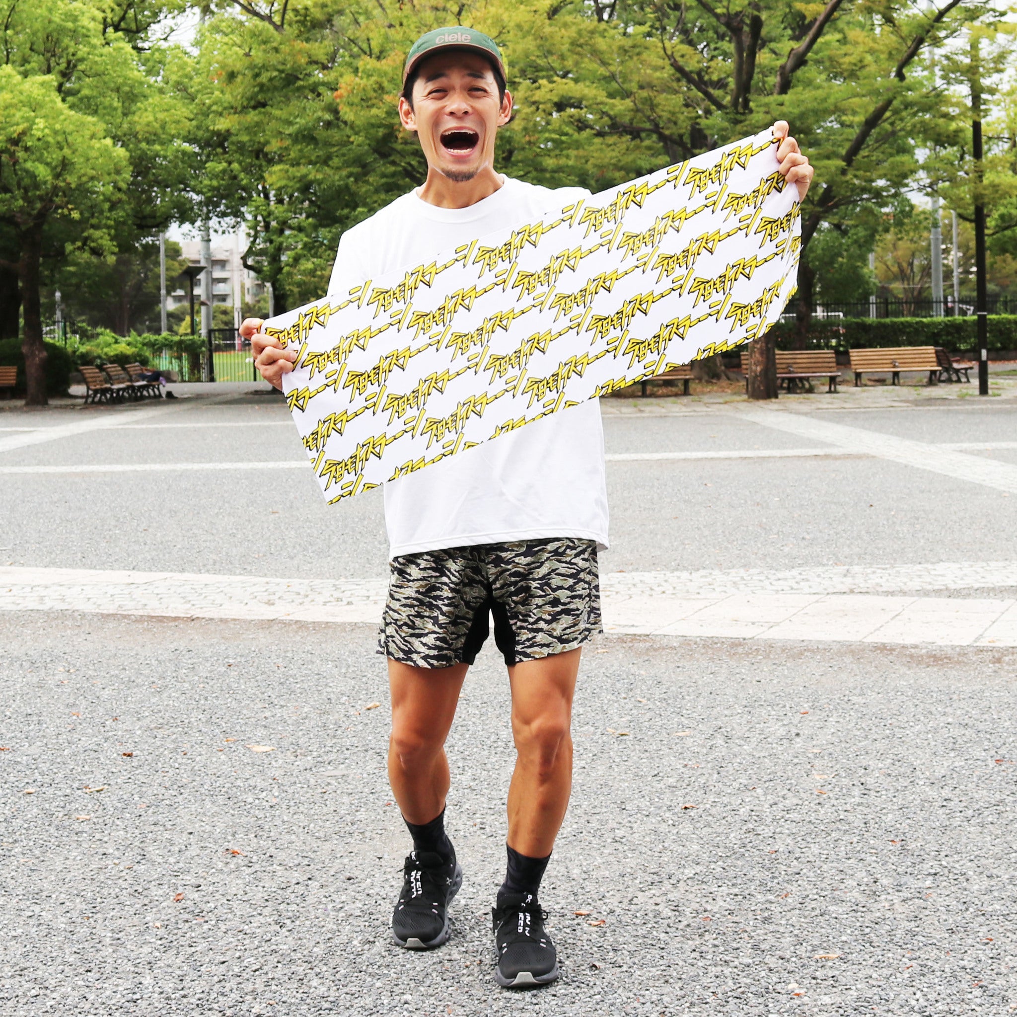 今日もナイスラーーーン手ぬぐい　ステッカー付き