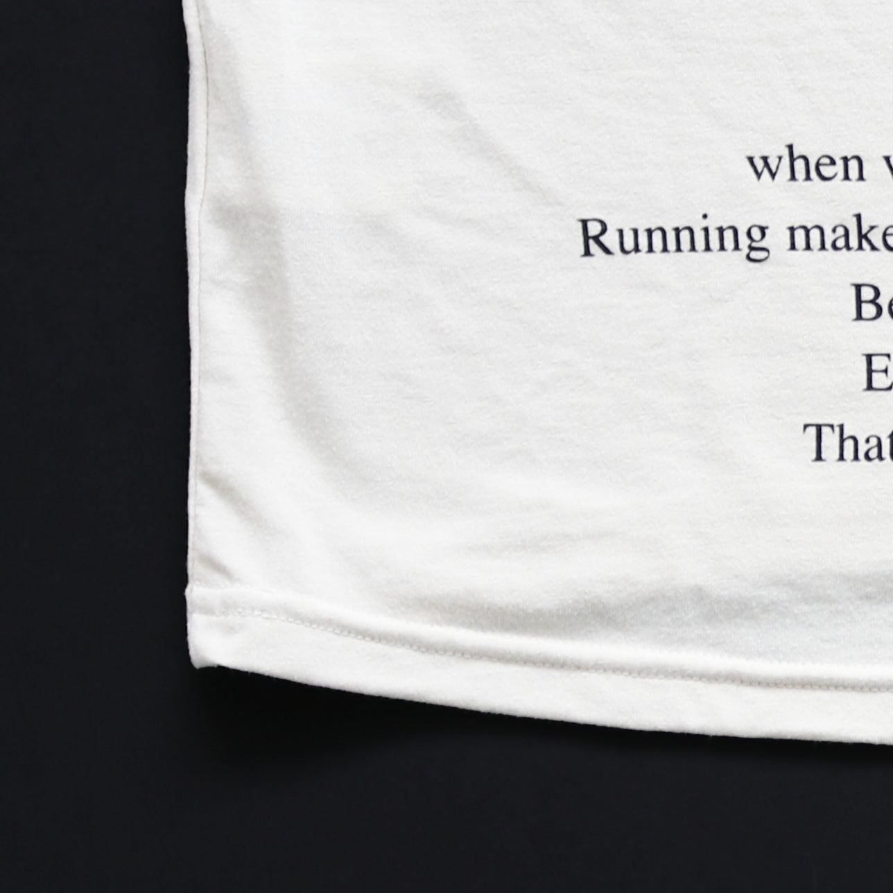 EAT DRINK SLEEP RUN / STREET Long-Sleeve Tee Vertical Mono (White)