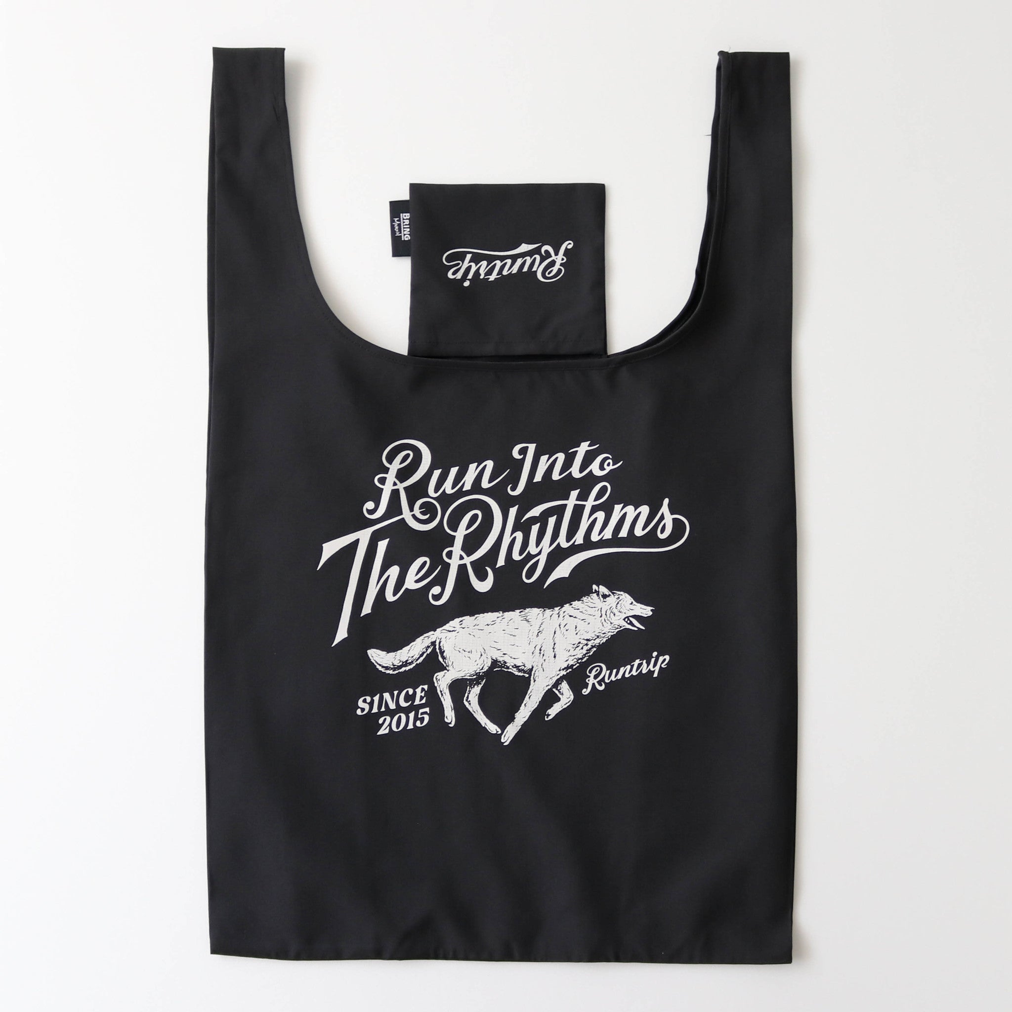 Run Into The Rhythms Shopping Bag (Black) 