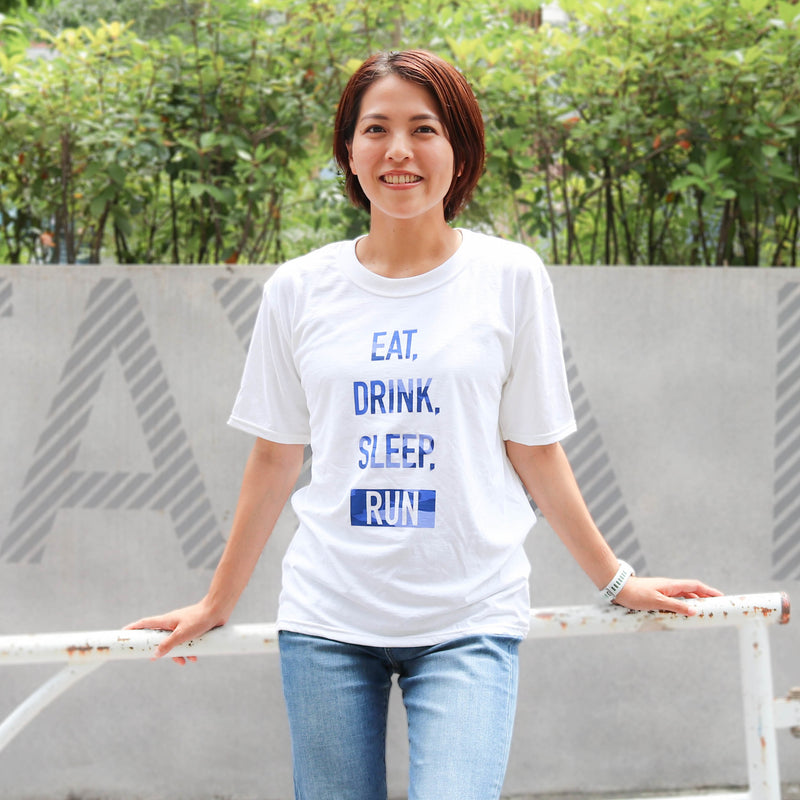 EAT DRINK SLEEP RUN / STREET Tee 2023 Limited BLUE Camo (White)