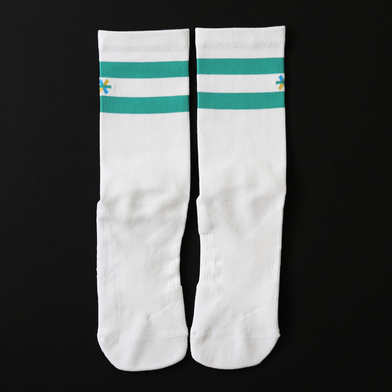 Runtrip × OLENO 2Line Socks (Green × Green)