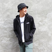 Runtrip Logo Patch Full Zip Hoodie (Black) 