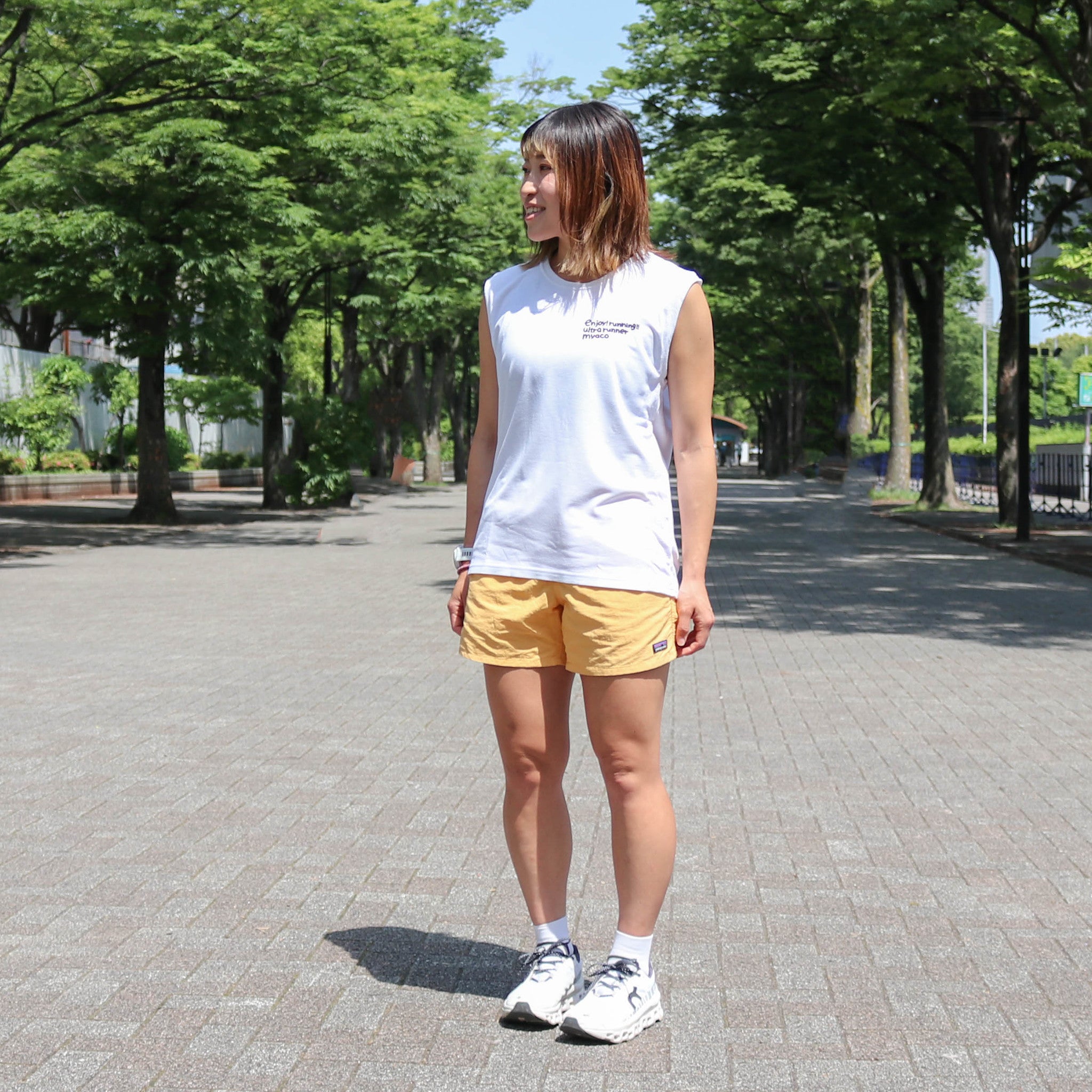 Enjoy Running with Myaco Sleeve-less Tee