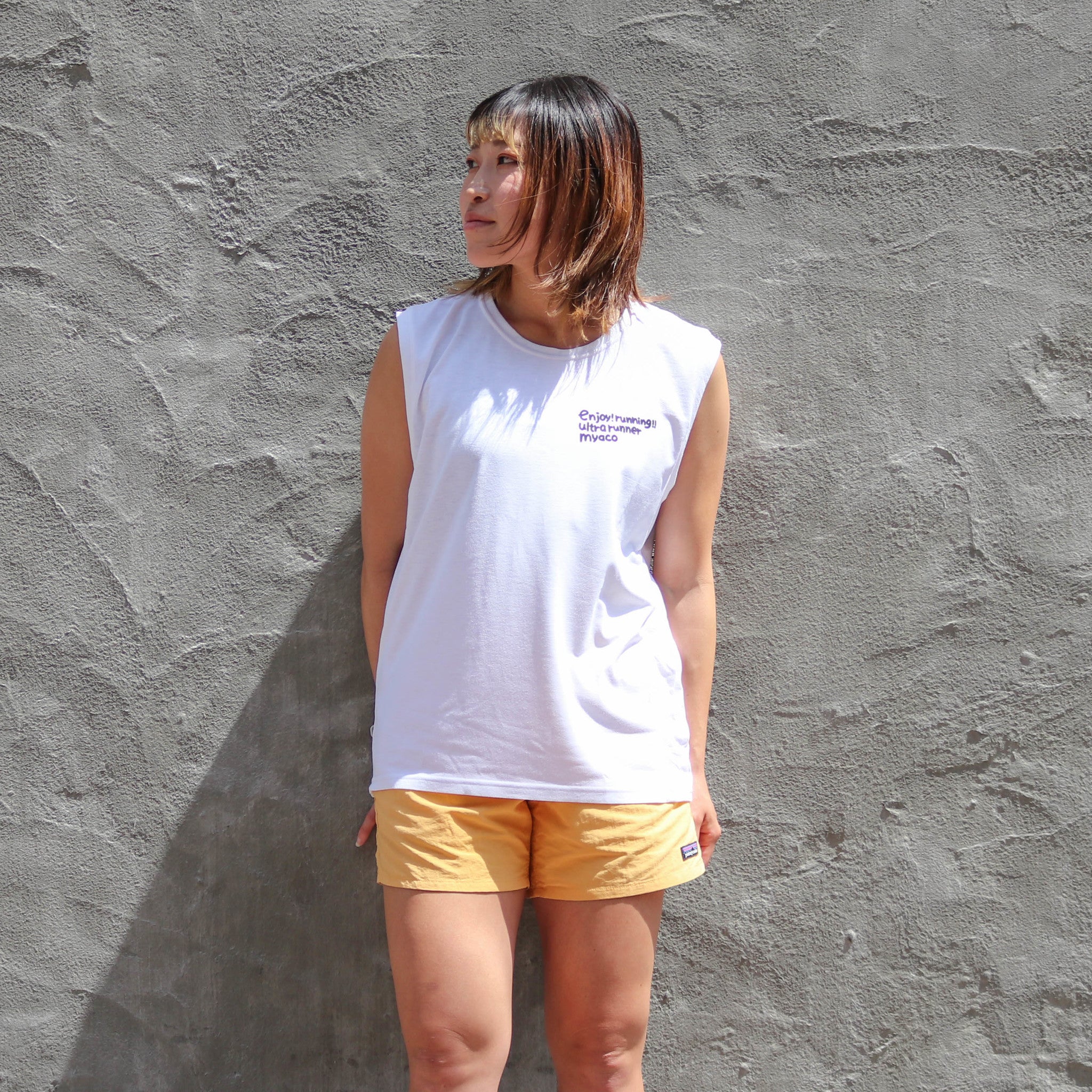 Enjoy Running with Myaco Sleeve-less Tee