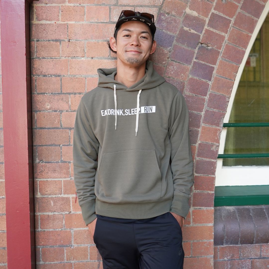 EAT DRINK SLEEP RUN / STREET Hoodie (Khaki)