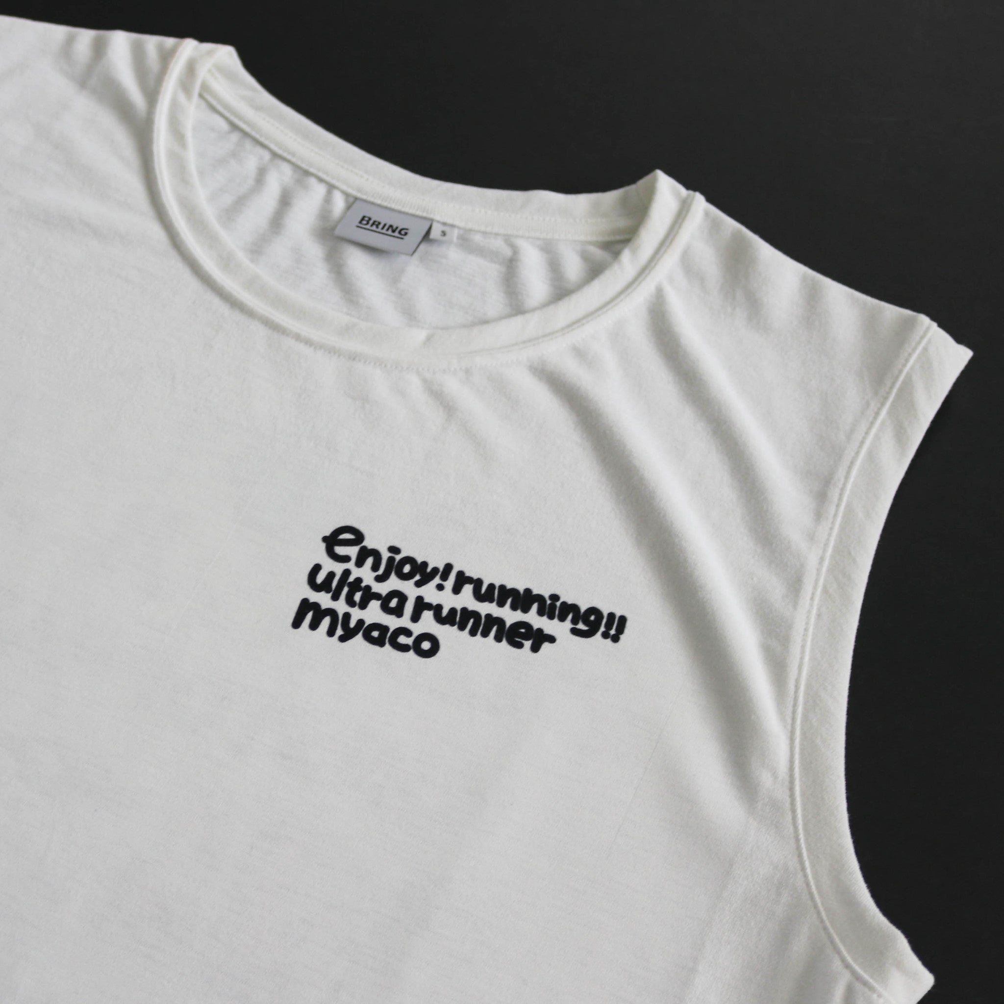 Enjoy Running with Myaco Sleeve-less Tee