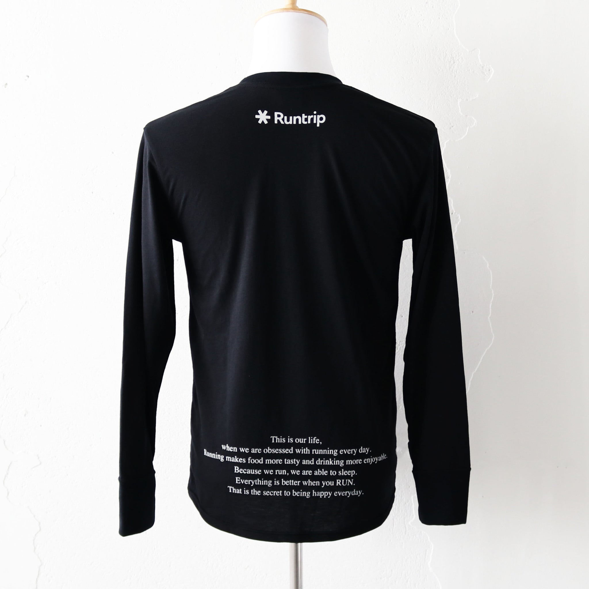 EAT DRINK SLEEP RUN / STREET Long-Sleeve Tee Vertica Mono (Black)