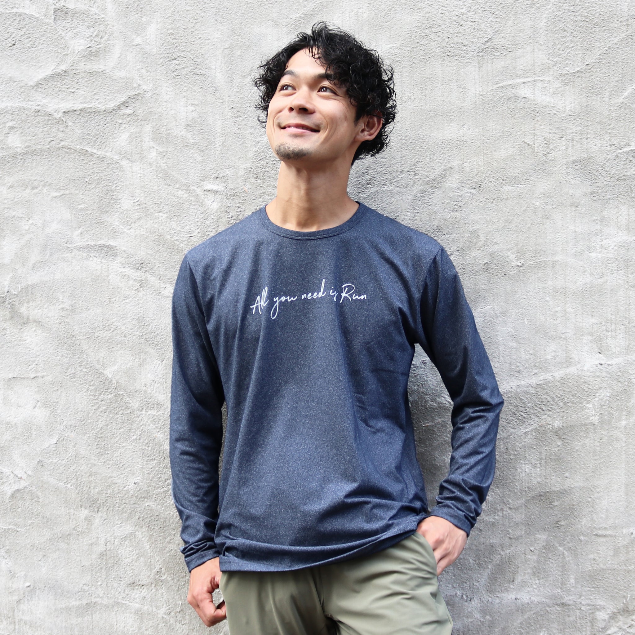 All you need is Run Long-sleeve Tee (Navy)