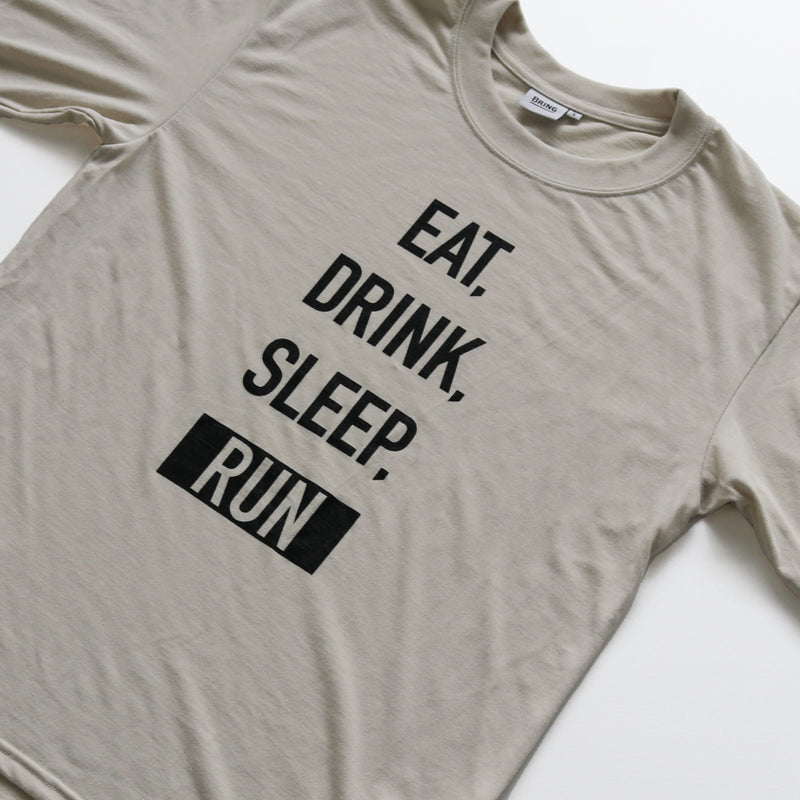 EAT DRINK SLEEP RUN / STREET Long-Sleeve Tee 2023 Mono (Beige)