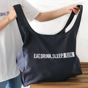 EAT DRINK SLEEP RUN / STREET Shopping Bag (Navy)