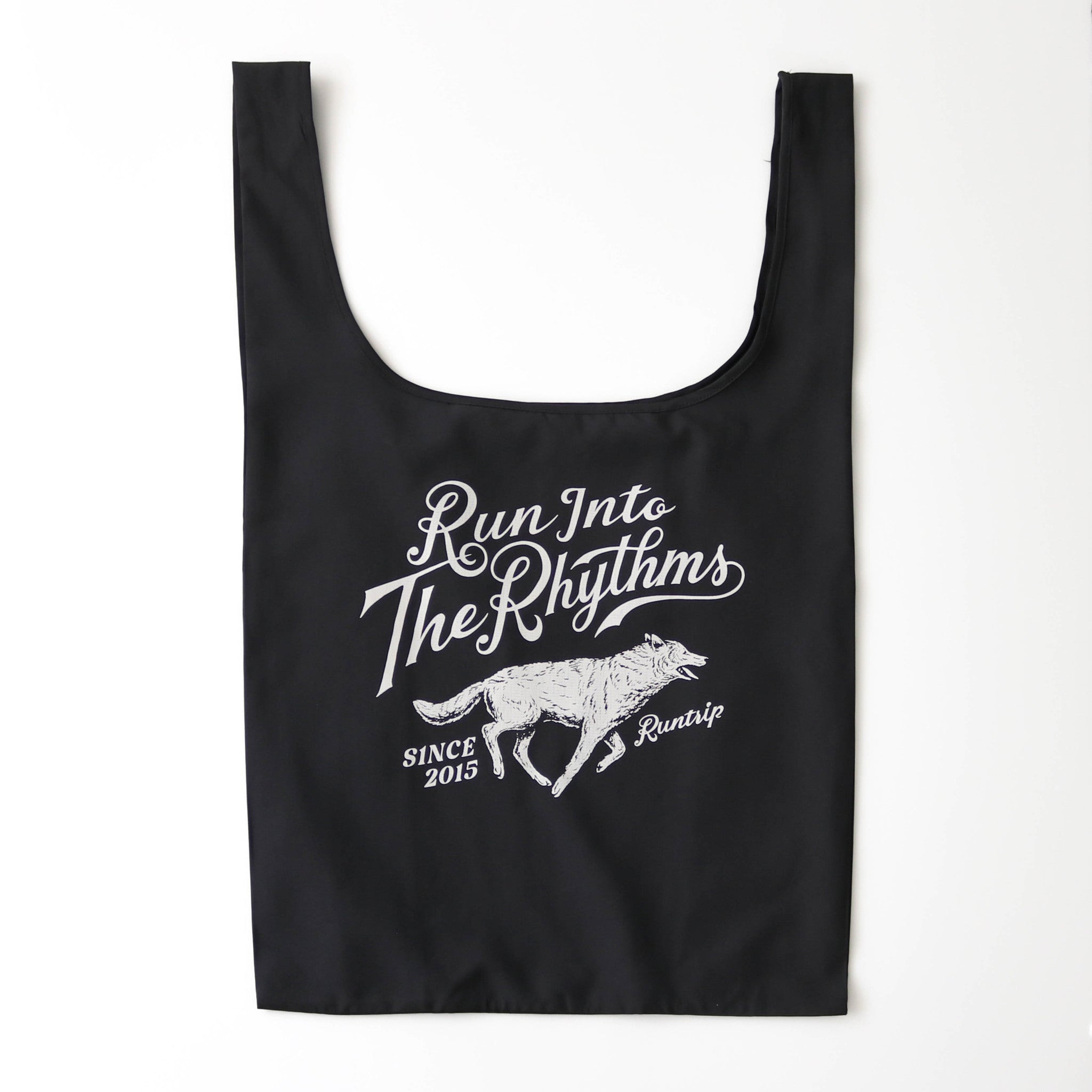 Run Into The Rhythms Shopping Bag (Black) 