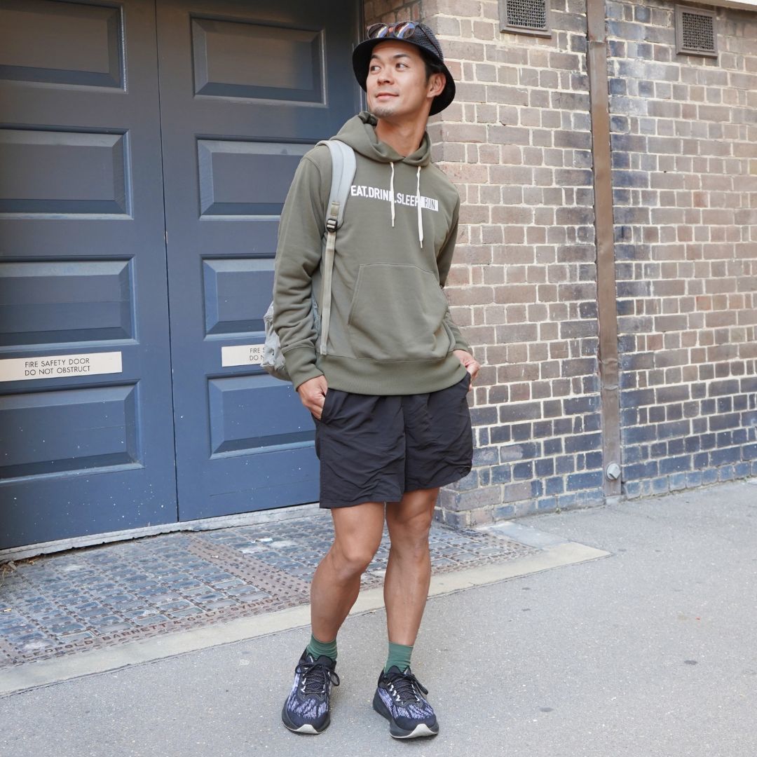EAT DRINK SLEEP RUN / STREET Hoodie (Khaki)