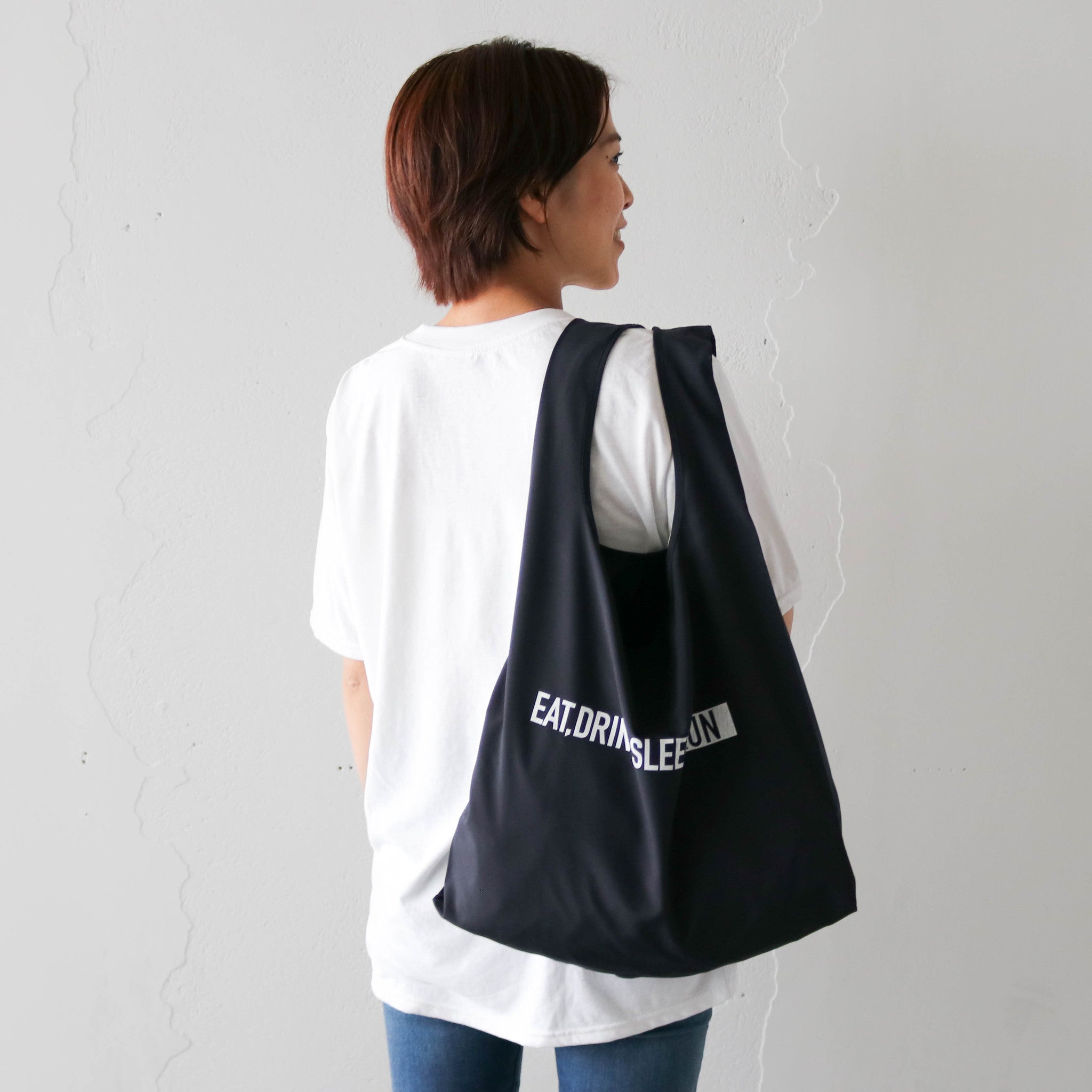 EAT DRINK SLEEP RUN / STREET Shopping Bag (Navy)