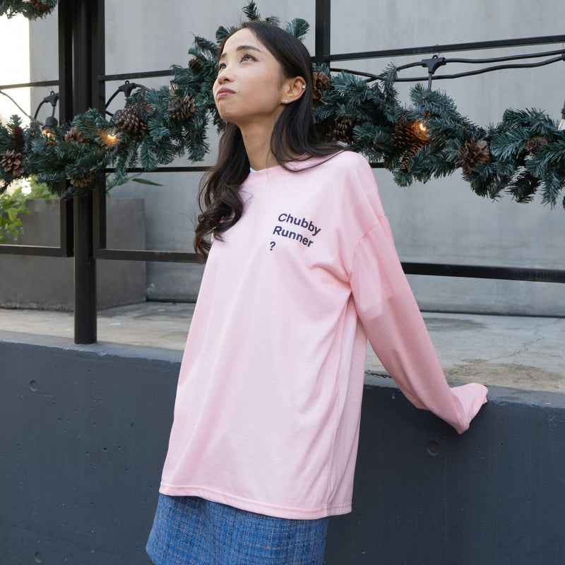 Style | HOLD MY DONUTS Long-Sleeve Tee by JINGER (Pink)