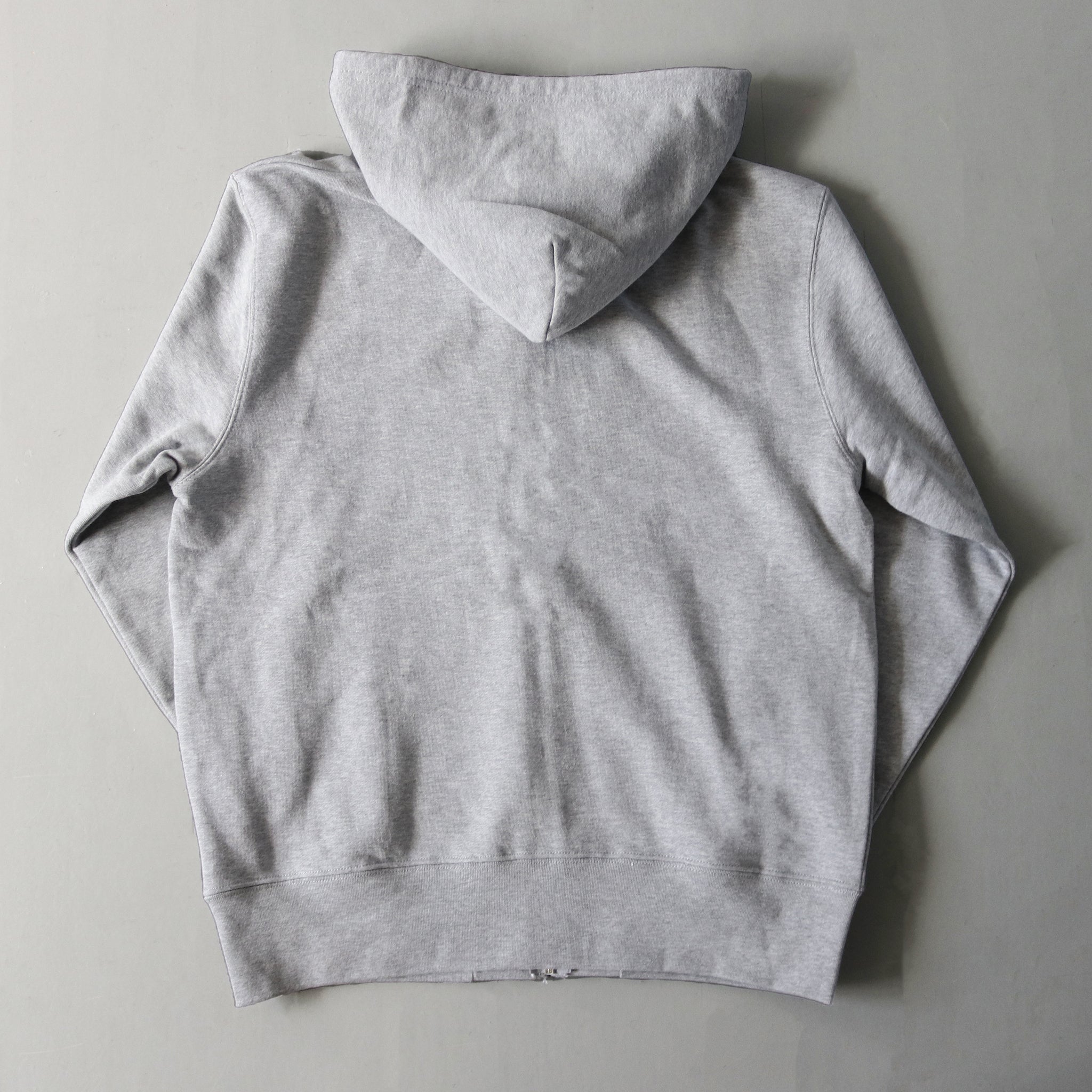 Runtrip Logo Patch Full Zip Hoodie (Gray) 