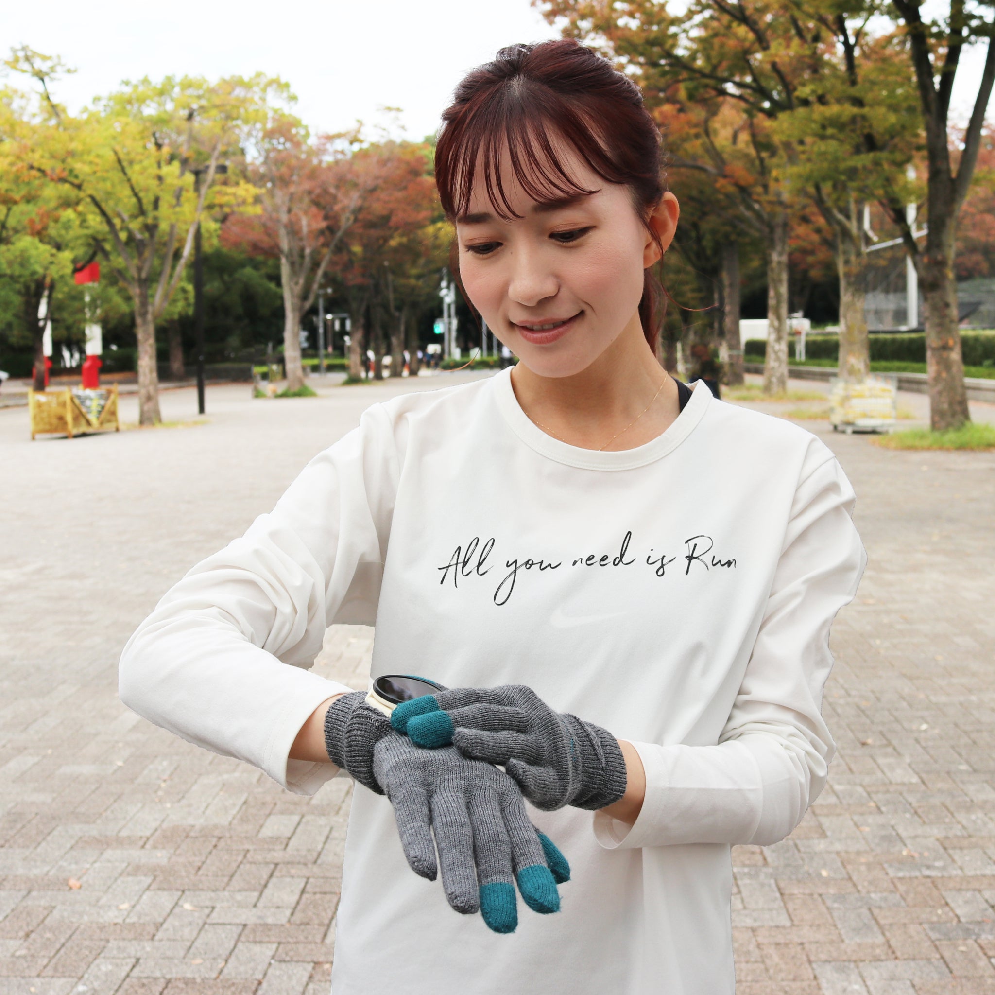 R×L｜メリノグローブ ミッド （チャコール/グリーン）