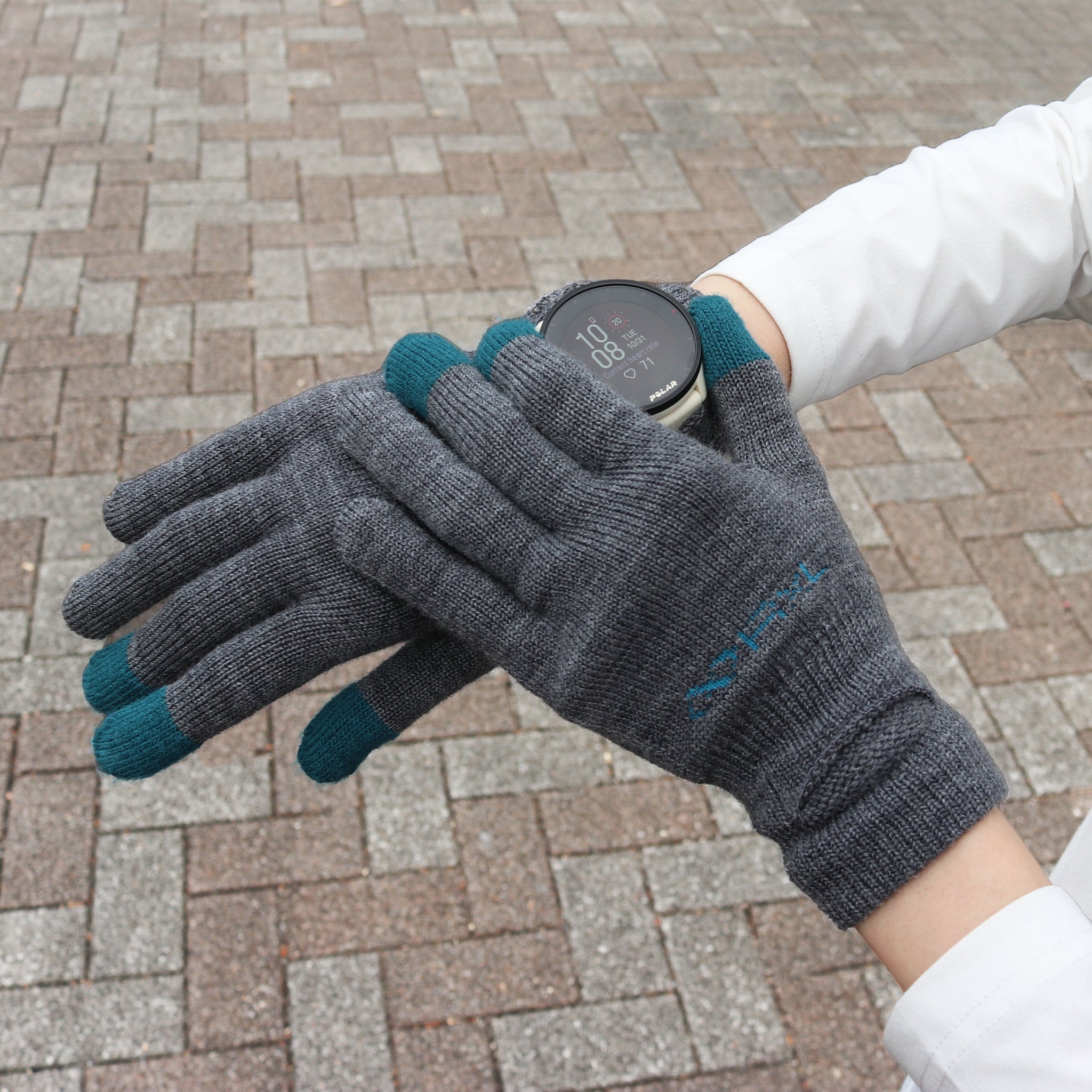 R×L｜メリノグローブ ミッド （チャコール/グリーン）