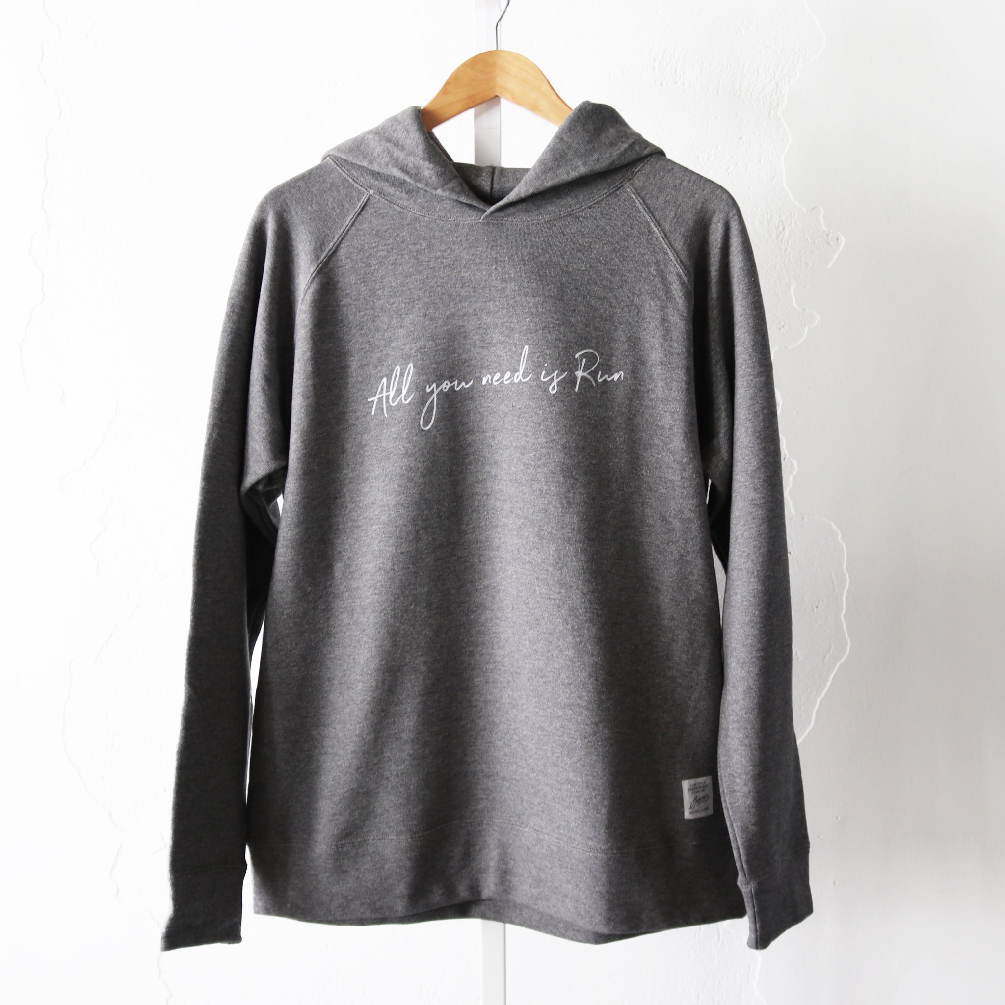 All you need is Run Hoodie by JAMMIN 2nd Model (Gray)