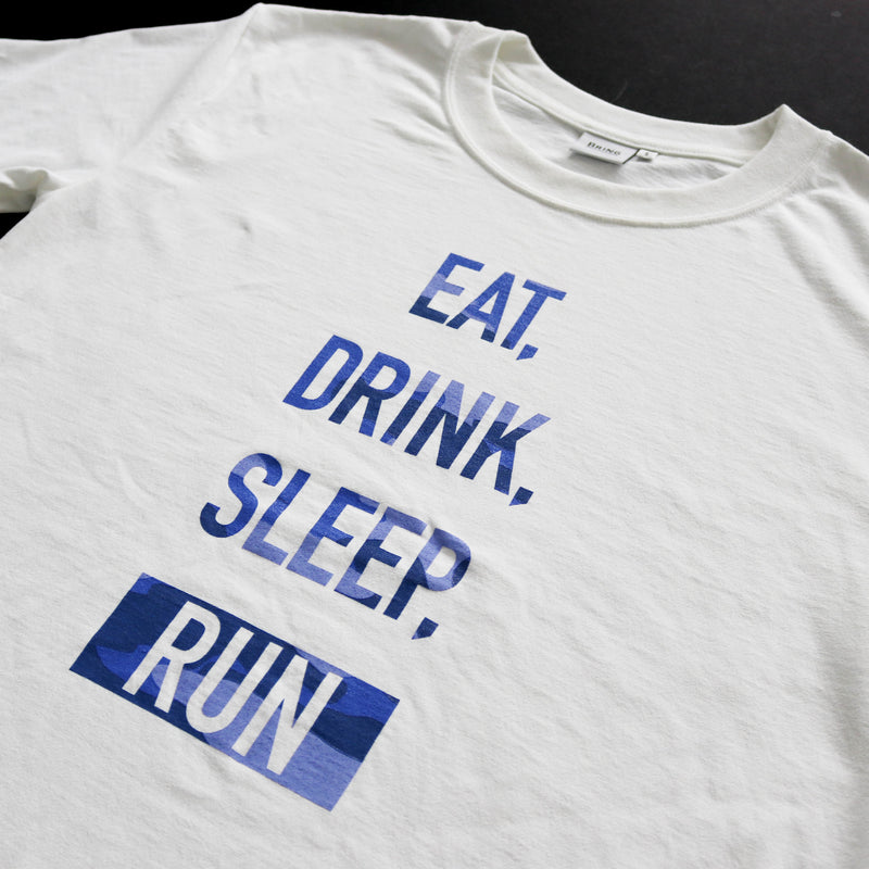 EAT DRINK SLEEP RUN / STREET Tee 2023 Limited BLUE Camo (White)