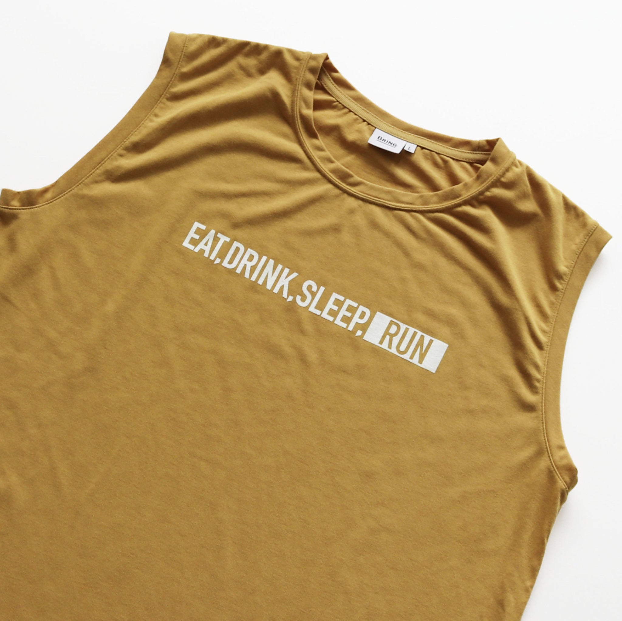 EAT DRINK SLEEP RUN / STREET Sleeve-less (Coyote Yellow)