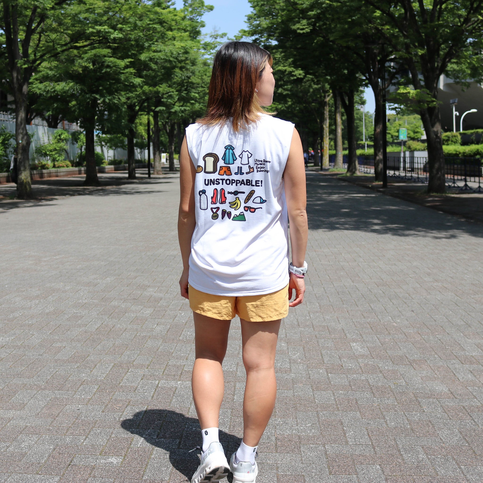 Enjoy Running with Myaco Sleeve-less Tee