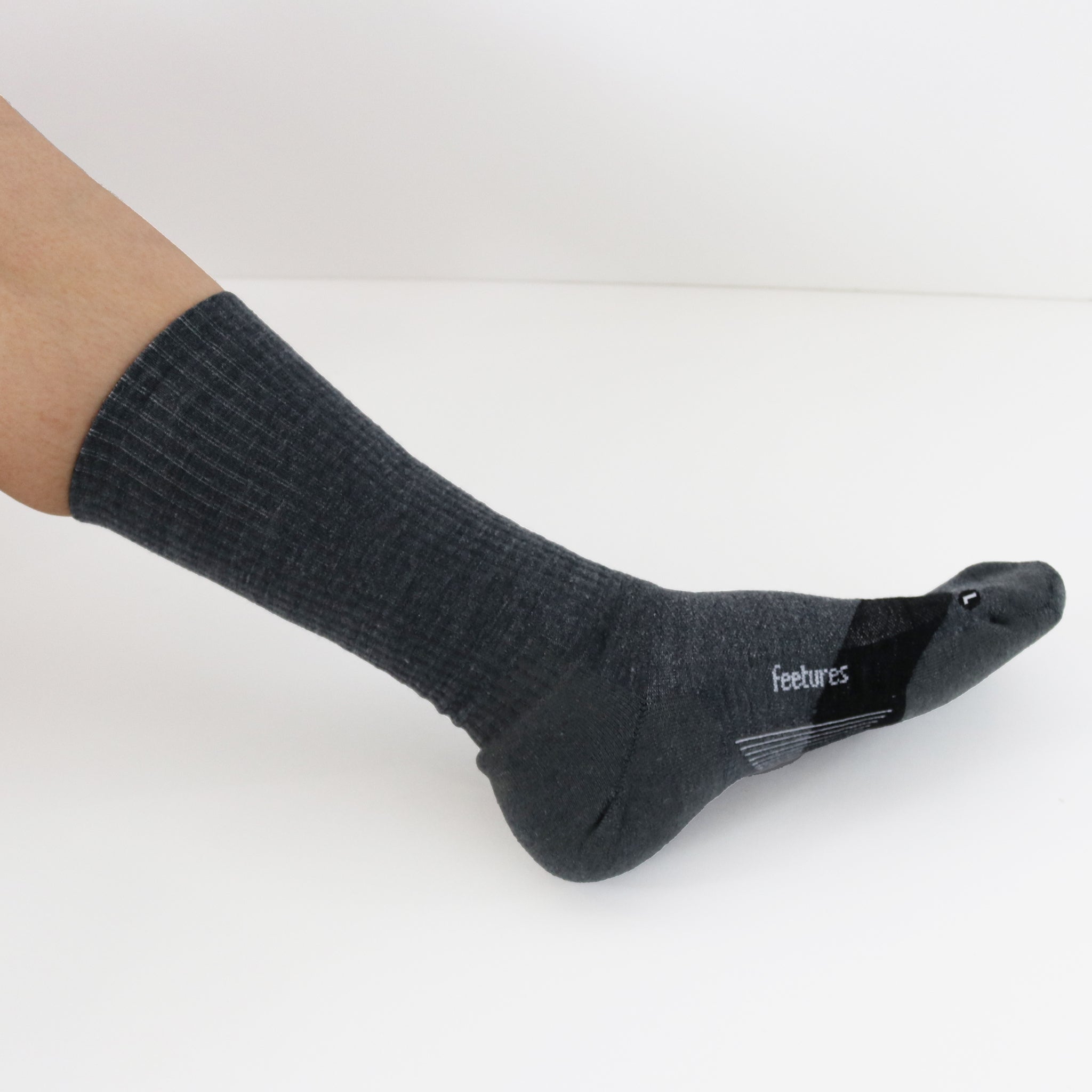 Feetures｜MERINO10 MAX CUSHION CREW (Gray)