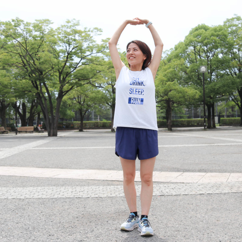 EAT DRINK SLEEP RUN / STREET Sleeve-less Tee 2023 Limited BLUE Camo (White)