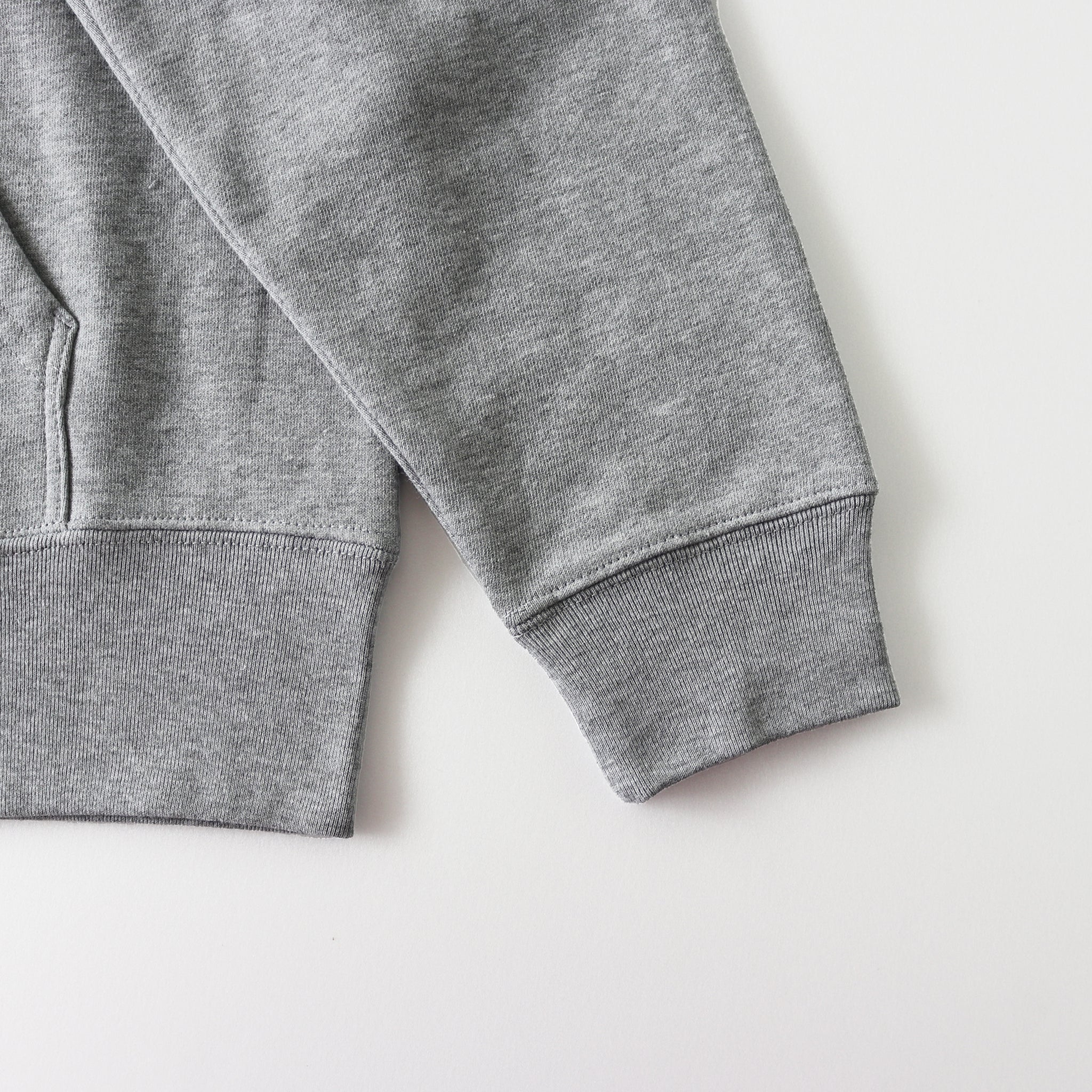 Runtrip Logo Patch Full Zip Hoodie (Gray) 